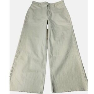 OAT New York Women's Wide Leg Jeans 10X30 Beige Stretch Hippie Denim Pants Boho